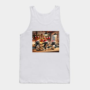 Christmas Ninja Cookie Snatcher Penguins Tank Top